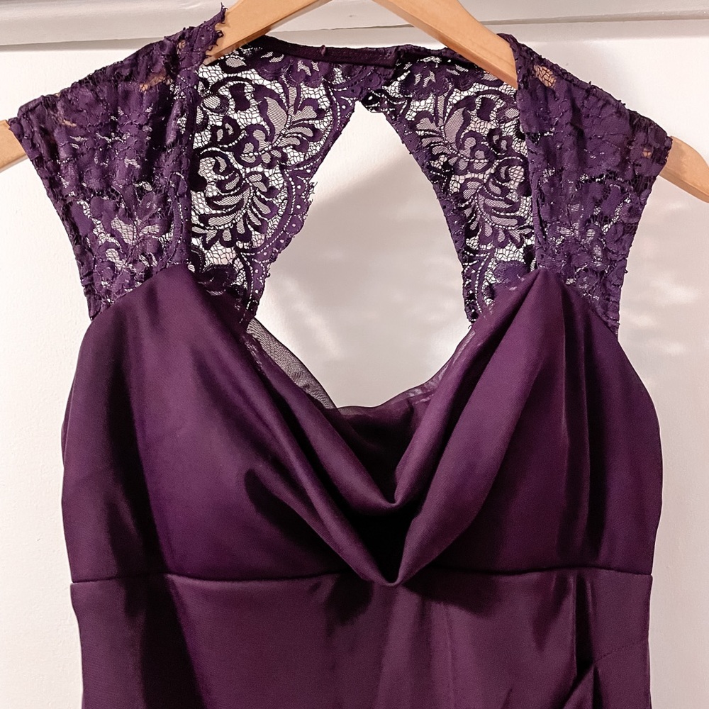 Formal deep purple floor length gown